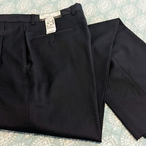 Jos A Bank Signature Collection 35R 100% Wool Navy Blue Dress Slacks Pants NWT